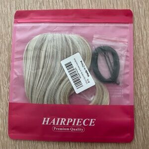 Light Blonde Hair Extension - Side Swoop Bangs